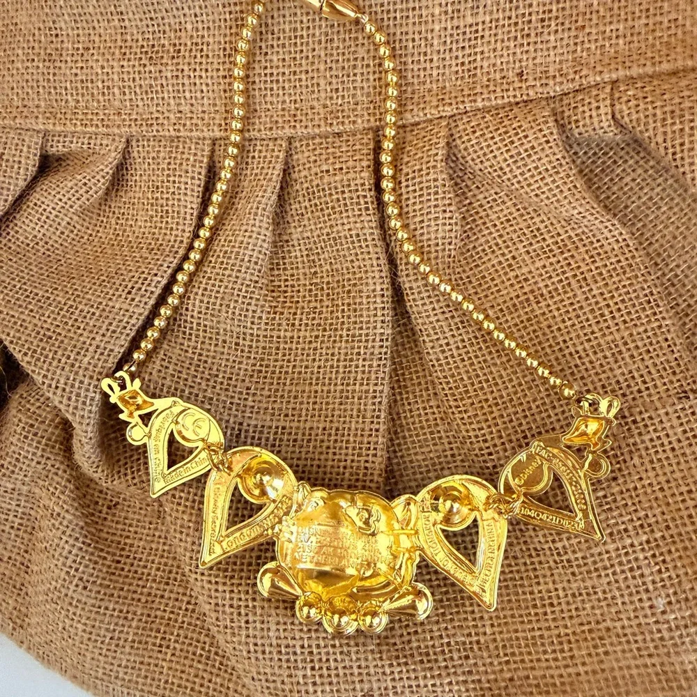 Disney Store London Necklace Princess Jasmine Aladdin Raja Crystal Gold BinBJ